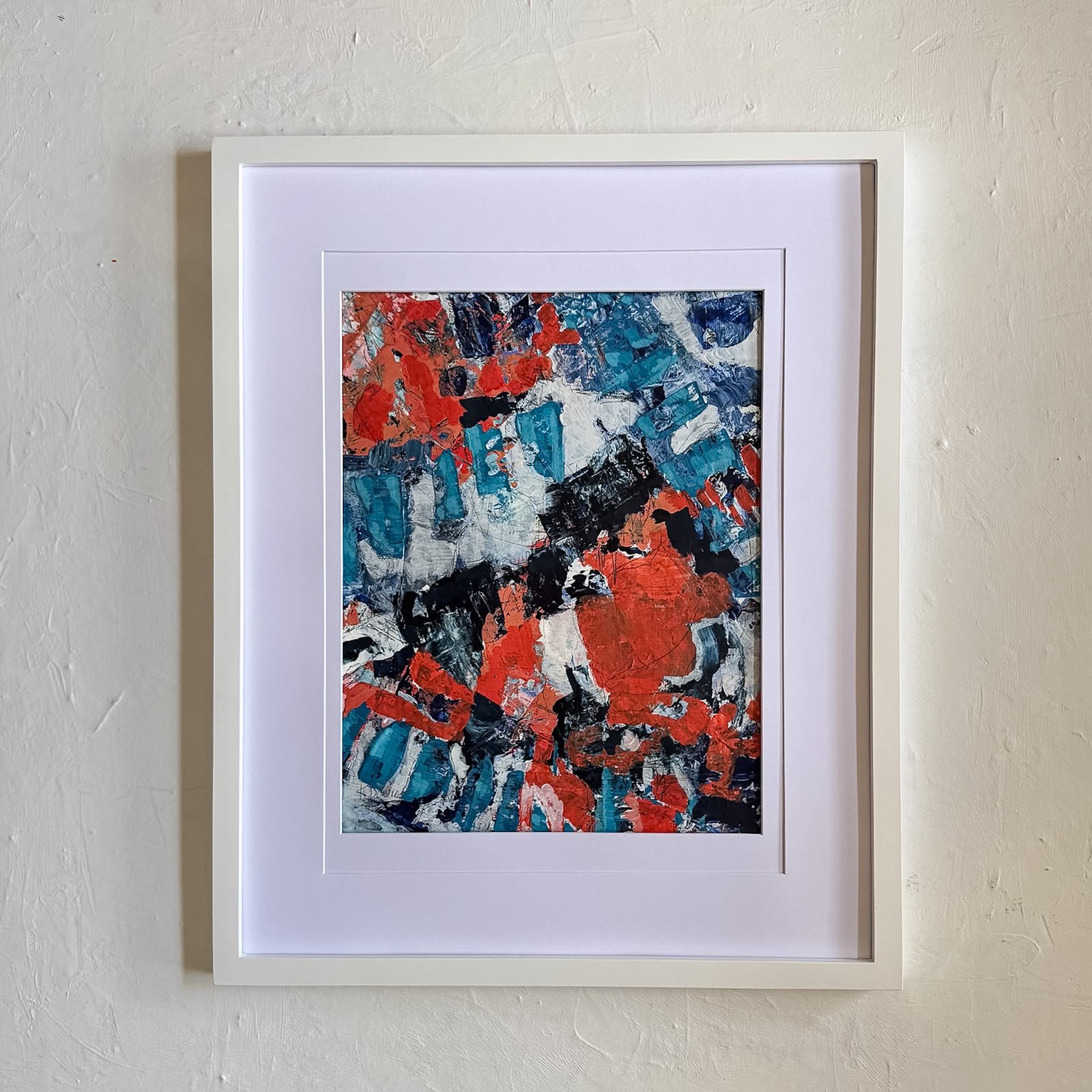 artwork titled orange & blue blitz by kathryn davies
